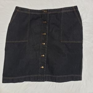 Ralph Lauren dark wash denim button up Jean skirt
